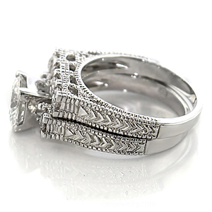 4.25CT WEDDING SET-LIFE TIME GUARANTEE-size 7